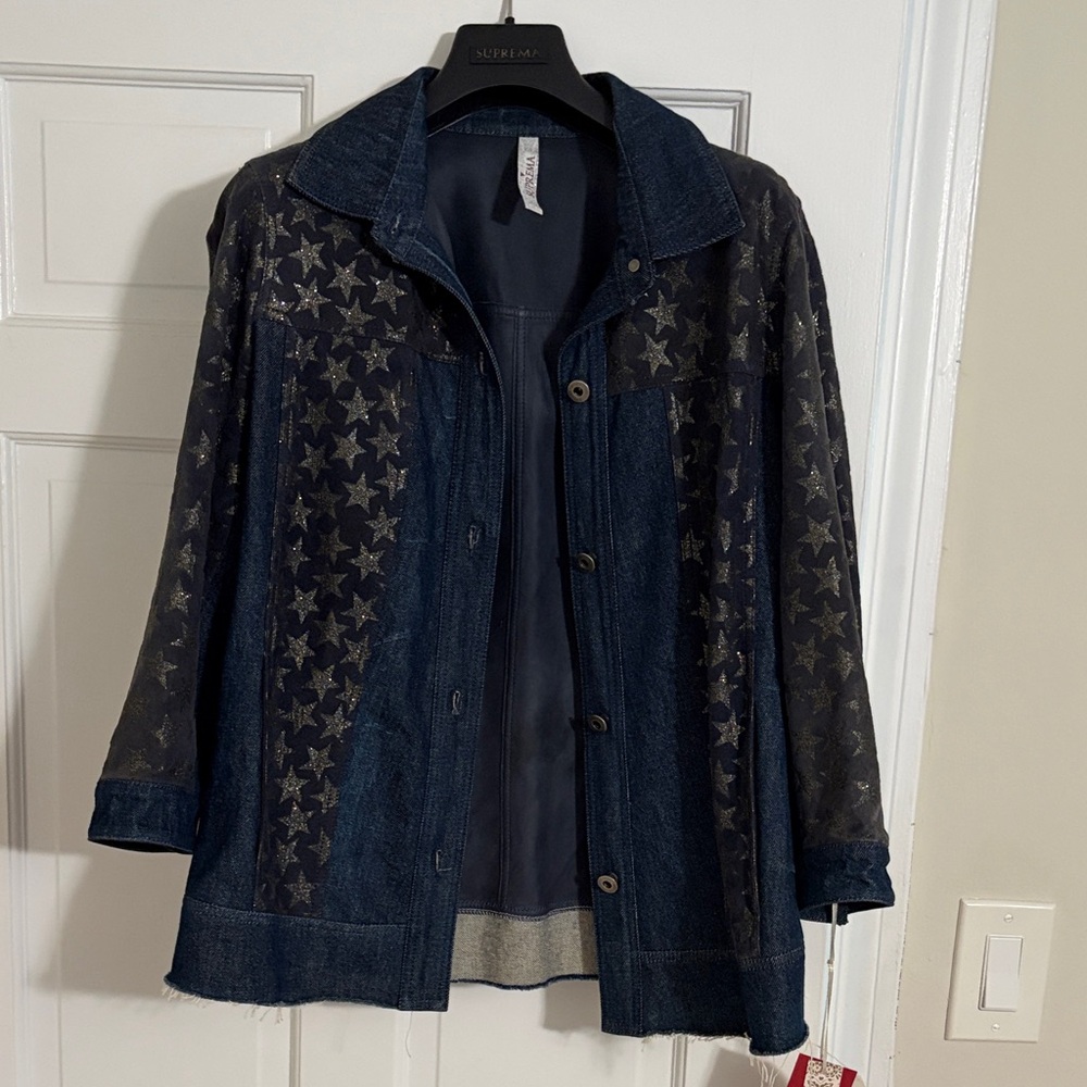 Starry Night Women's Denim Jacket